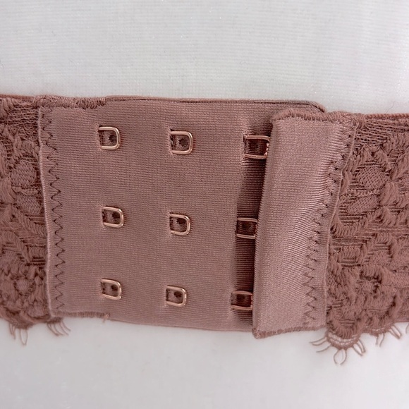 Aerie Real Power Plunge Push Up Mauve Eyelash Lace Bra Women’s Size 34D - Picture 10 of 13